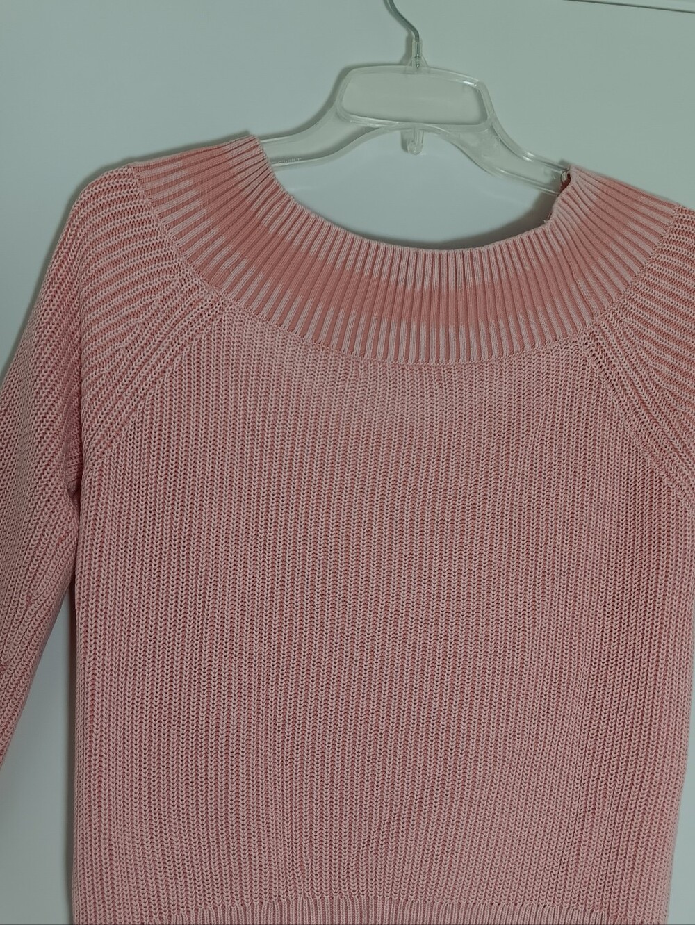Rag And Bone Pink Rip Knit V-neck Sweater Pullover Size Small - Picture 4 of 9